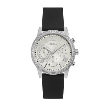 Ceas damă guess w1135l5, curea din silicon, negru