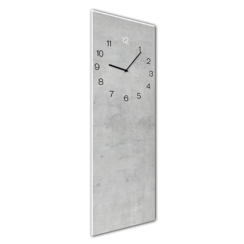 Nástěnné hodiny Styler Glassclock Concrete, 20 x 60 cm