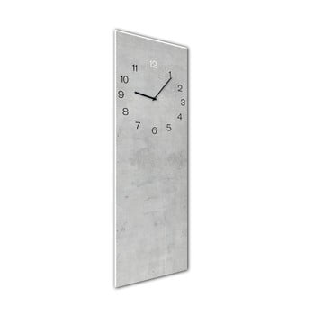 Ceas de perete styler glassclock concrete, 20 x 60 cm