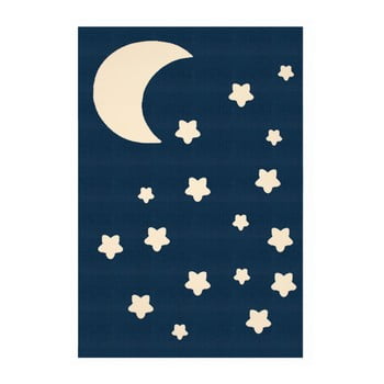 Covor zala living moon, 140 x 200 cm, albastru-alb