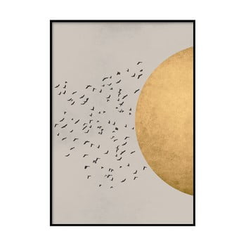Poster cu ramă pentru perete birds/silhoutte, 40 x 50 cm