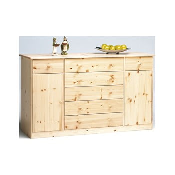 Comodă cu 7 sertare în decor natural steens mario, înălțime 89,1 cm
