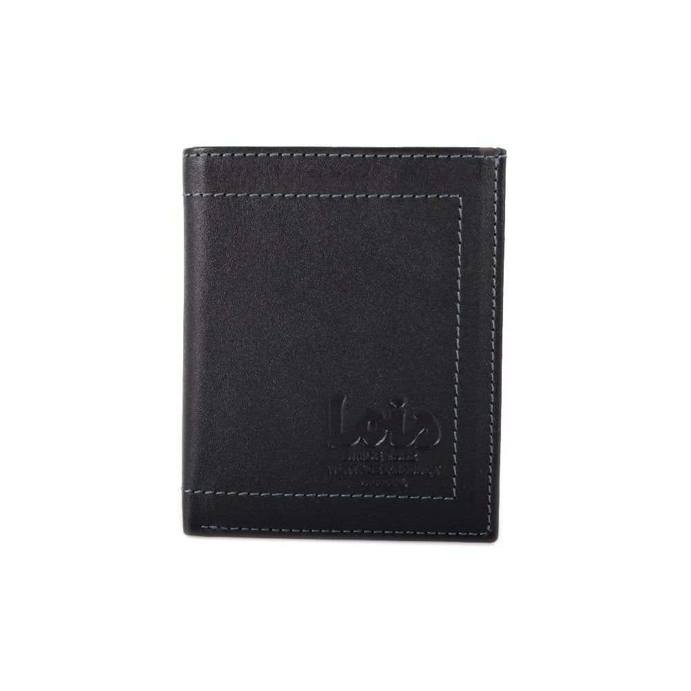 Kožená peněženka Lois Black, 8x10 cm