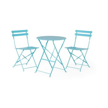 Set mobilier de grădină monobeli retro, albastru