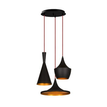 Lustră de 3 becuri opviq lights elmas, negru