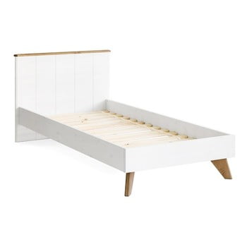 Pat din lemn de pin askala maru, lățime 90 cm