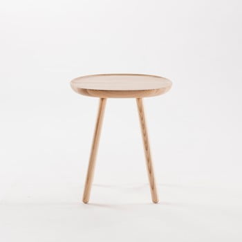 Măsuță auxiliară din lemn masiv emko naïve small, ø 45 cm, natural