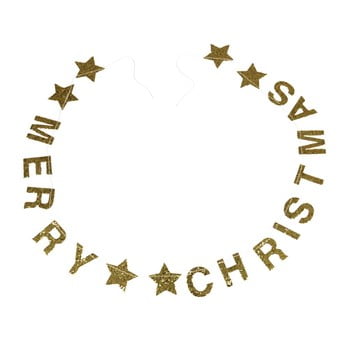Ghirlandă de crăciun cu mesaj rex london gold stars