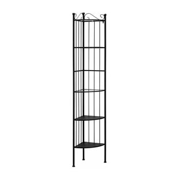 Raft din metal pentru colț støraa isabelle xl, negru