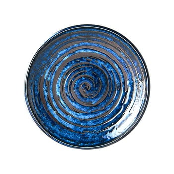 Farfurie din ceramică MIJ Copper Swirl, ø 20 cm, albastru imagine