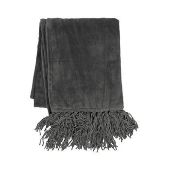 Pled tiseco home studio flanelo, 170 x 130 cm, gri închis