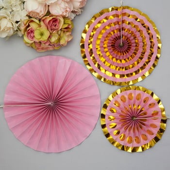 Set 3 ornamente din hârtie neviti pinwheel, lila