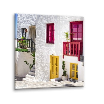 Tablou styler glasspik destination greece iii, 30 x 30 cm