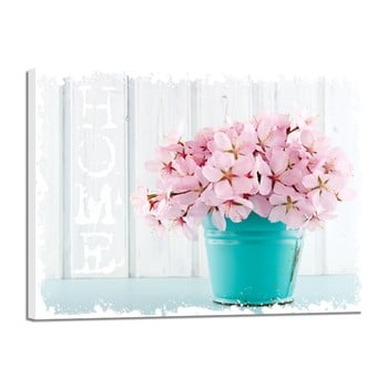 Tablou styler canvas shabby pink home, 32 x 42 cm