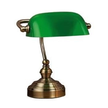 Veioză markslöjd bankers, înălțime 25 cm, verde - alămiu