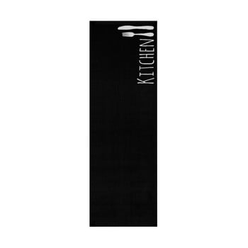 Covor de bucătărie hanse home cook & clean black kitchen, 150 x 50 cm