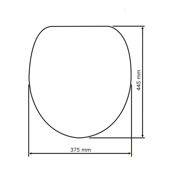 Tmavě šedé WC sedátko se snadným zavíráním Wenko Samos, 44,5 x 37,5 cm