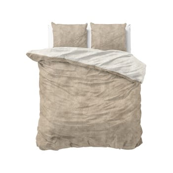 Lenjerie din flanelă pentru pat dublu sleeptime washed cotton, 200 x 220 cm