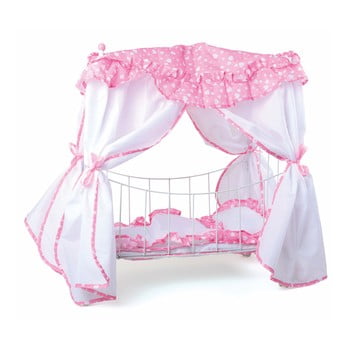 Pat pentru păpuși cu baldachin legler doll's