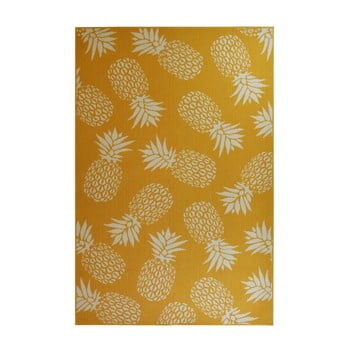 Covor adecvat pentru exterior floorita ananas, 133 x 190 cm, galben