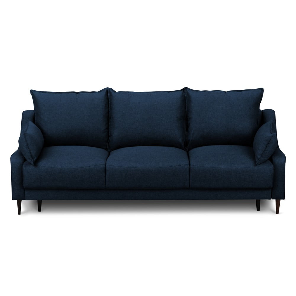 Modrá rozkládací pohovka s úložným prostorem Mazzini Sofas Ancolie, 215 cm