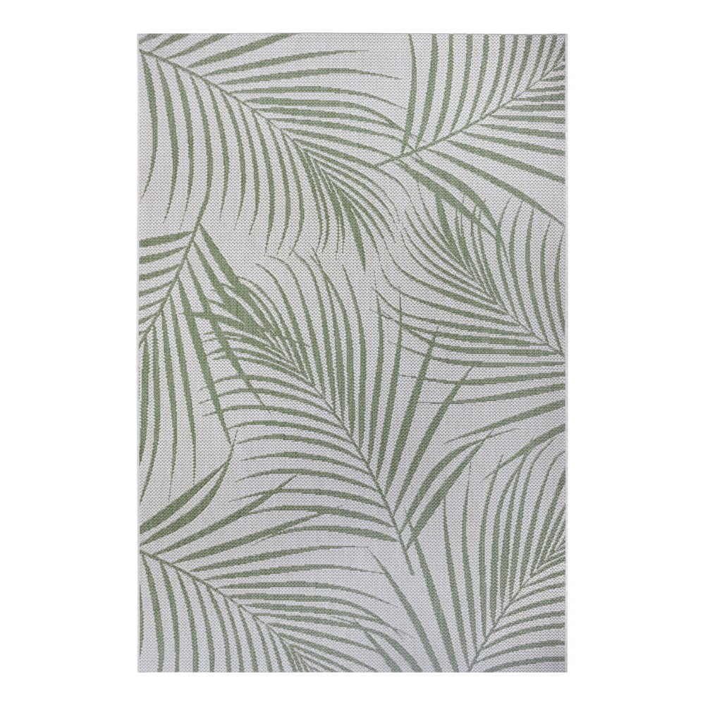 Zeleno-šedý venkovní koberec Ragami Flora, 160 x 230 cm