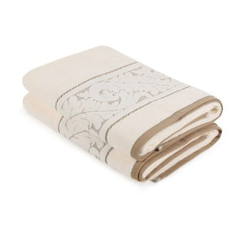 Set 2 prosoape akdeniz, 70 x 140 cm, crem