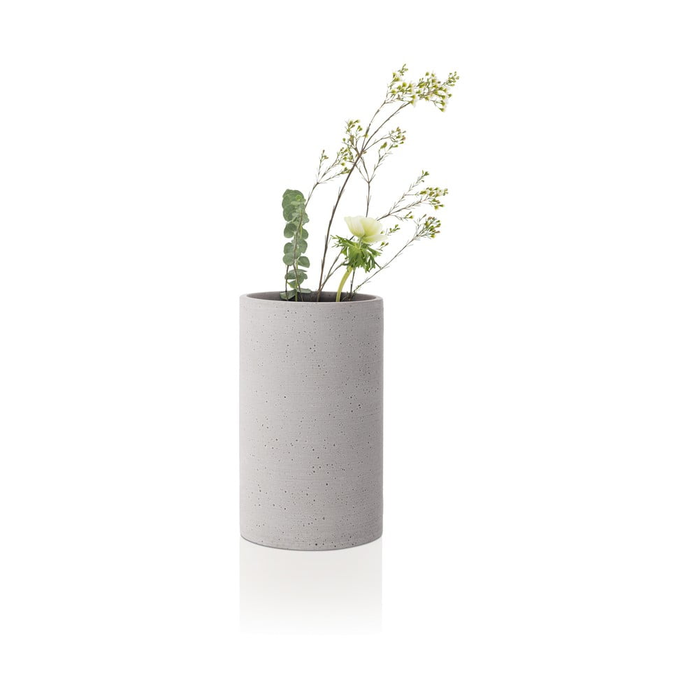 Světle šedá váza Blomus Bouquet, výška 20 cm