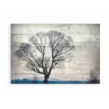 Tablou decorativ din lemn de pin really nice things tree, 40 x 60 cm