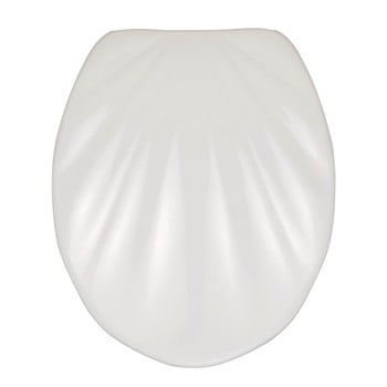 Capac wc cu închidere lentă wenko premium sea shell, 45,5 x 38 cm, alb