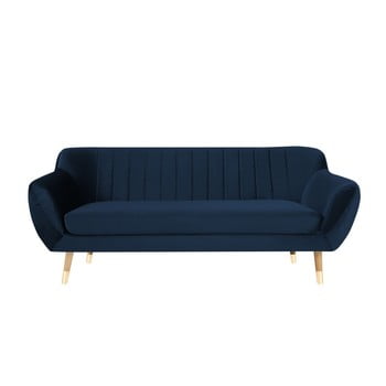 Canapea cu 3 locuri mazzini sofas benito, albastru închis