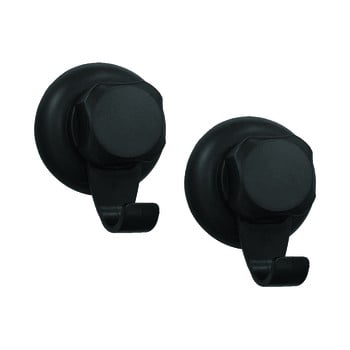 Set 2 cârlige autoadezive de perete compactor bestlock, negru