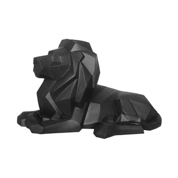 Statuetă pt living origami lion, negru mat