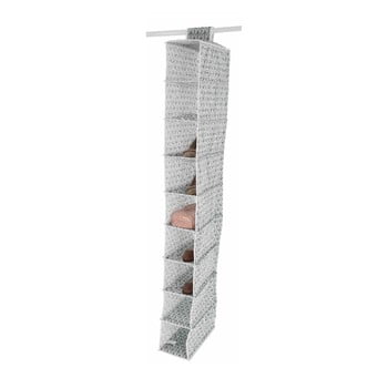 Organizator suspendat cu 9 compartimente compactor vetements, lățime 15 cm, gri deschis