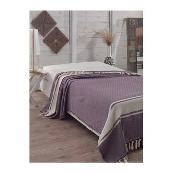 Cuvertură pat din bumbac elmas maroon, 200 x 240 cm