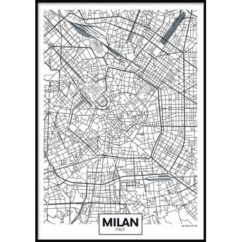 Poster cu ramă pentru perete map/milan, 40 x 50 cm