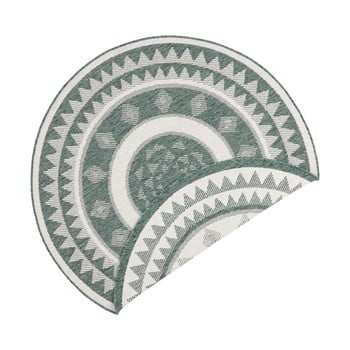 Covor reversibil bougari jamaica, ⌀ 140 cm, verde-crem