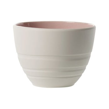 Cană din porțelan Villeroy & Boch Leaf, 450 ml, alb-roz