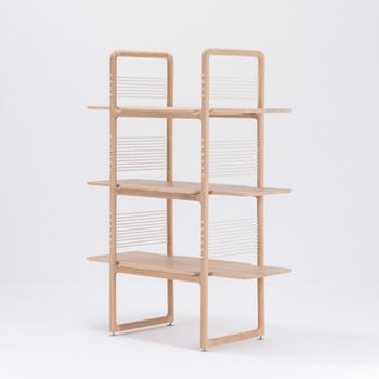 Bibliotecă din lemn masiv de stejar gazzda muse, înălțime 140 cm