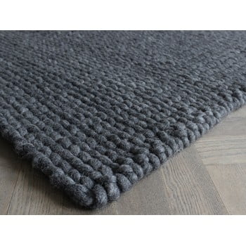 Covor țesut din lână Wooldot Ball Rugs, 100 x 150 cm, antracit