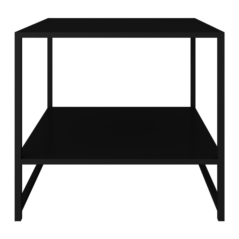 Černý kovový odkládací stolek Canett Lite, 50 x 50 cm