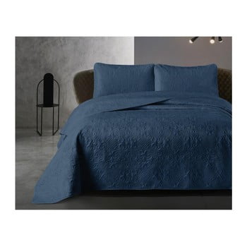 Cuvertură din micropercal cu 2 fețe de pernă dreamhouse velvet clara, 180 x 250 cm, albastru