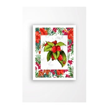 Tablou pe pânză în ramă albă tablo center jungle, 29 x 24 cm