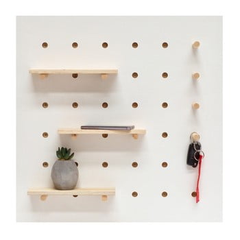 Organizator de perete ragaba triventi, 60 x 60 cm, alb
