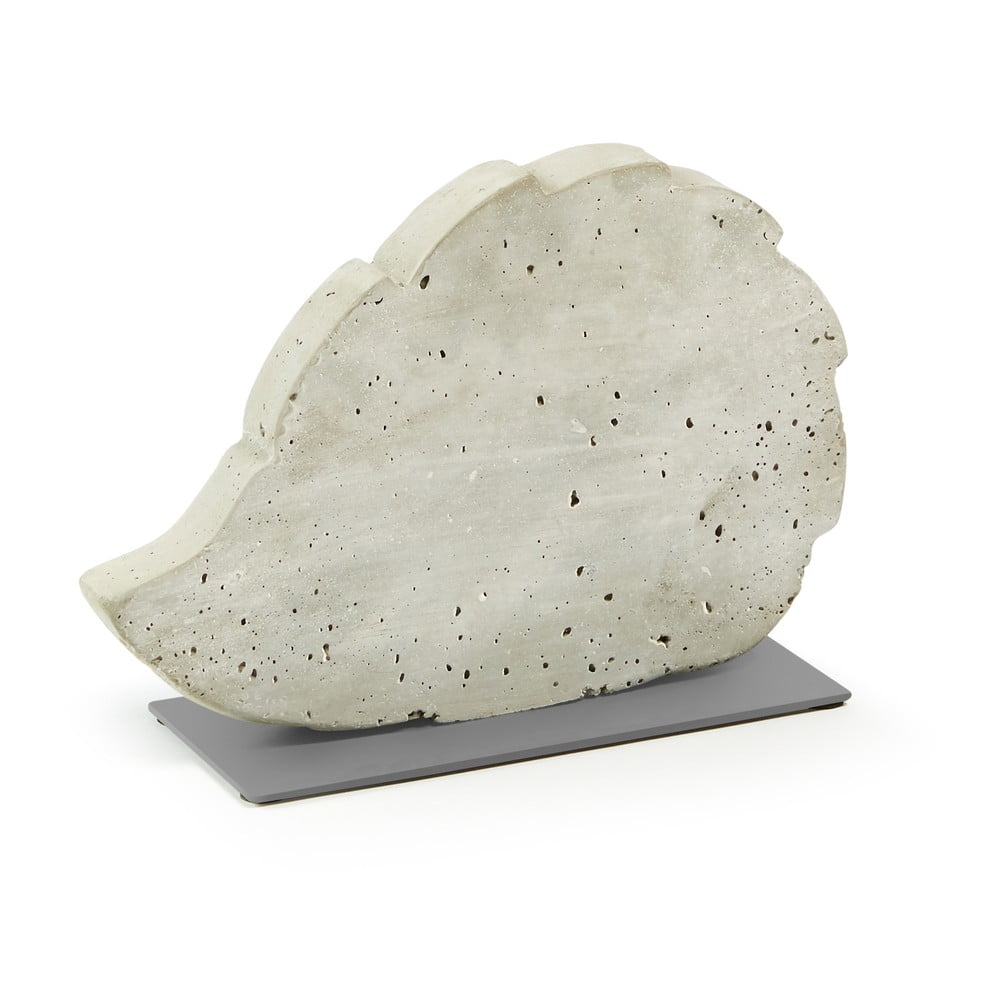 Bílá cementová dekorace La Forma Sens Hedgehog, 30 x 20 cm