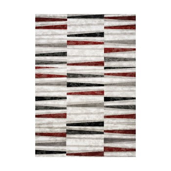 Covor webtappeti manhattan tribeca, 160 x 230 cm, gri - roșu