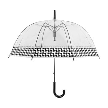 Umbrelă transparentă rezistentă la vânt cu deschidere automată Ambiance Dog Stooth, ⌀ 84 cm
