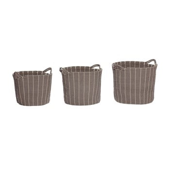 Set 3 coșuri din bambus hübsch malkolm
