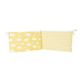 Protecție din bumbac pentru patul copiilor apolena carino, 40 x 210 cm, galben