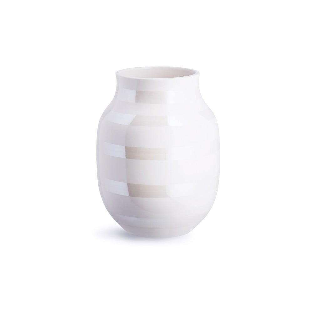 Bílá kameninová váza Kähler Design Omaggio, výška 20 cm